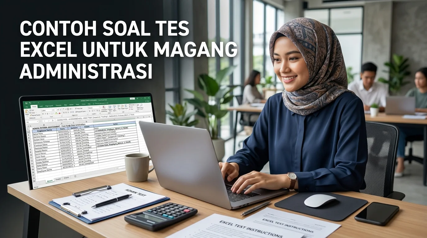 Contoh soal tes Excel untuk magang administrasi bagi mahasiswa