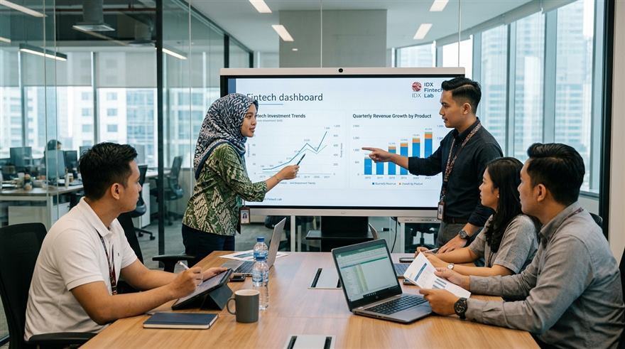 Mahasiswa melakukan analisis data hasil kuesioner survei minat beli produk kewirausahaan